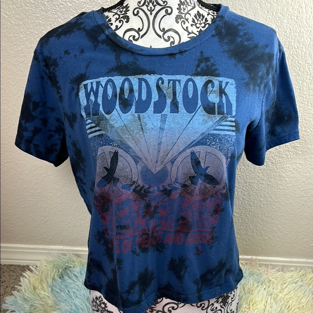 Woodstock 3 Days Of Peace and Music Tie Dye Tshirt XL